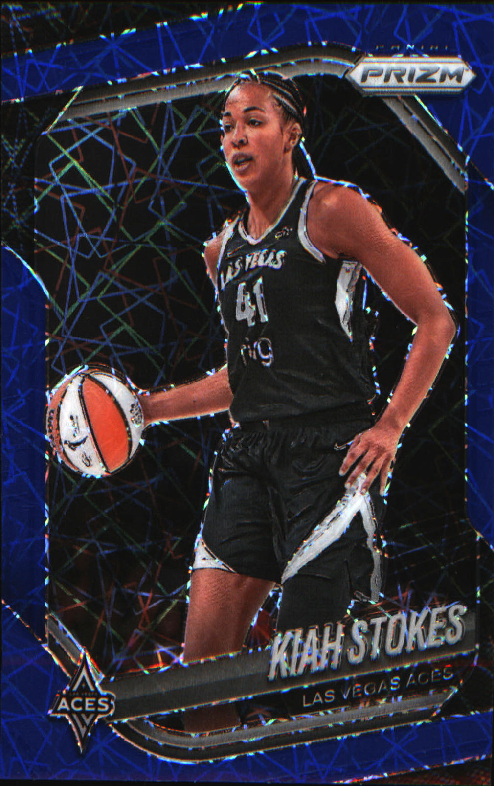 2025 Panini Prizm WNBA Blue Velocity Prizms #58 Kiah Stokes
