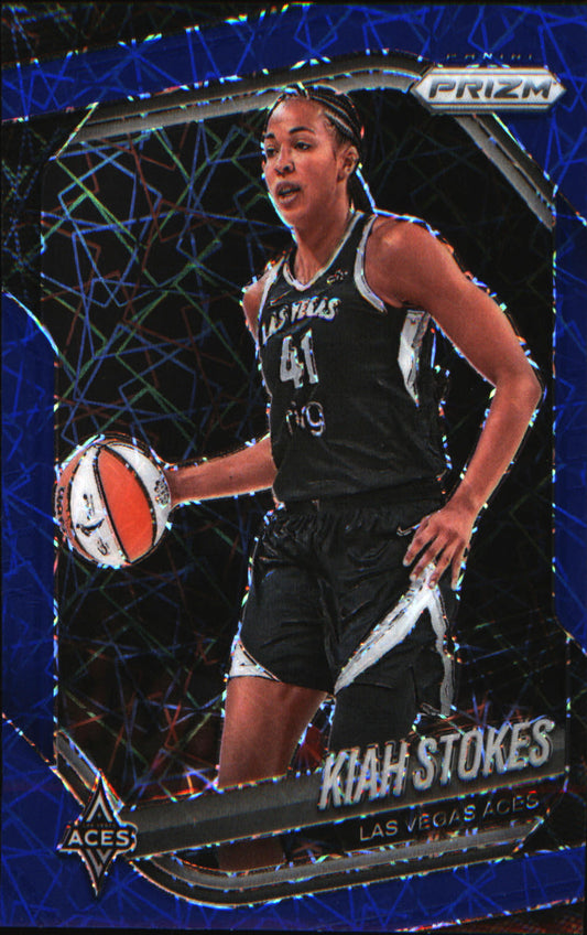 2025 Panini Prizm WNBA Blue Velocity Prizms #58 Kiah Stokes