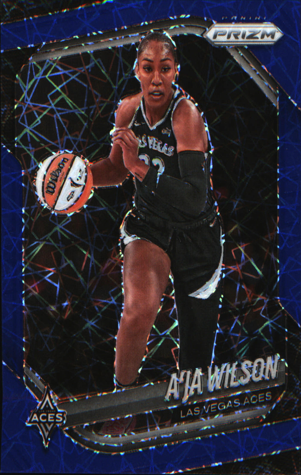 2025 Panini Prizm WNBA Blue Velocity Prizms #76 A’ja Wilson