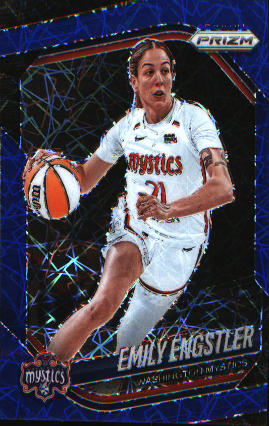 2025 Panini Prizm WNBA Blue Velocity Prizms #84 Emily Engstler