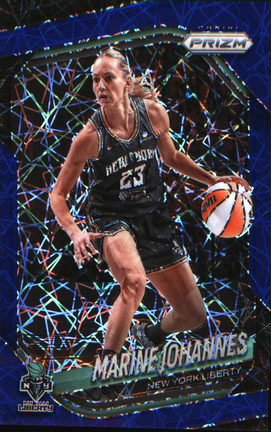 2025 Panini Prizm WNBA Blue Velocity Prizms #90 Marine Johannes