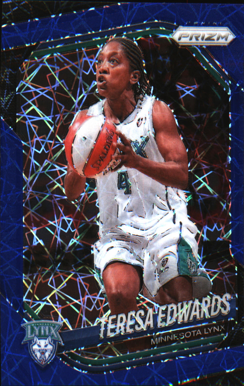 2025 Panini Prizm WNBA Blue Velocity Prizms #126 Teresa Edwards