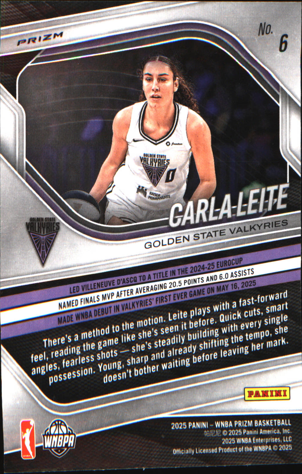 2025 Panini Prizm WNBA Ice Prizm #6 Carla Leite