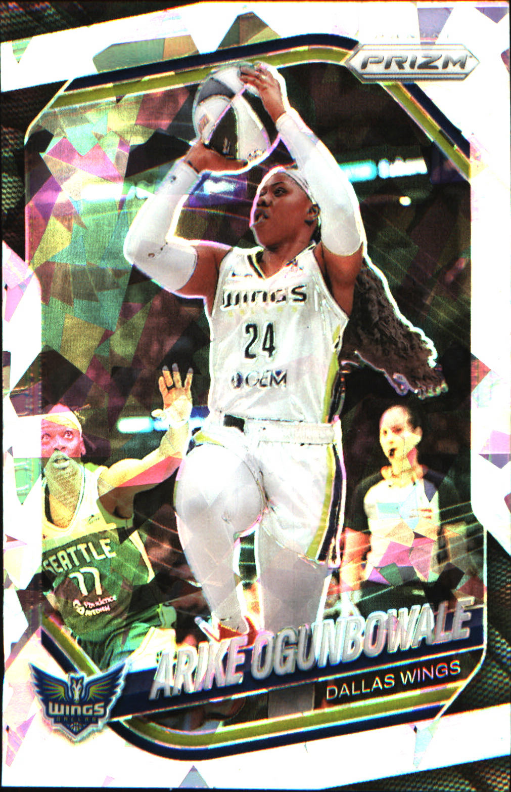 2025 Panini Prizm WNBA Ice Prizm #73 Arike Ogunbowale