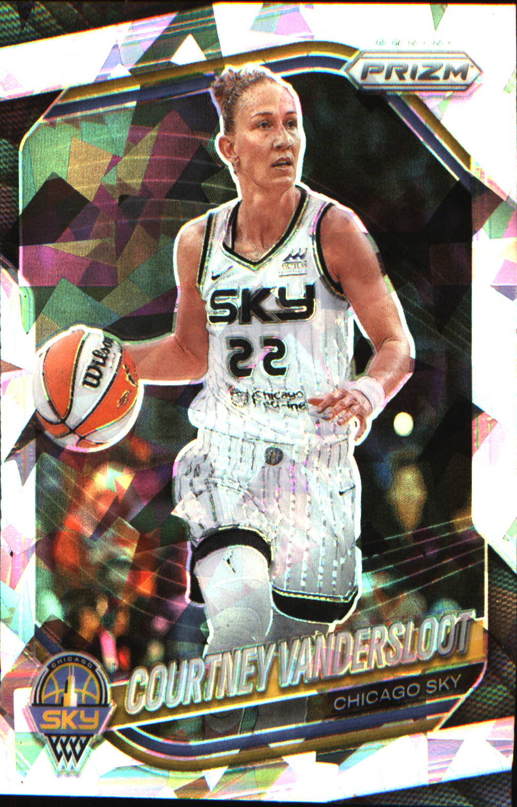 2025 Panini Prizm WNBA Ice Prizm #124 Courtney Vandersloot