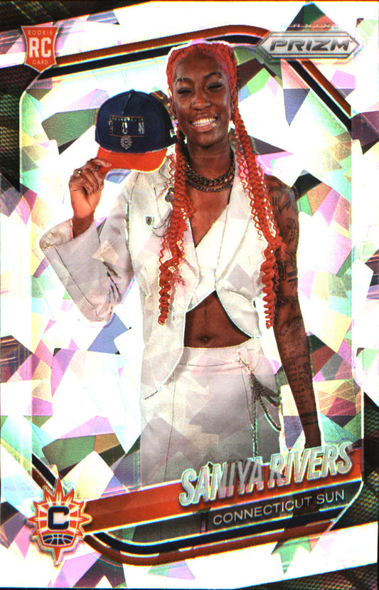 2025 Panini Prizm WNBA Ice Prizm #150 Saniya Rivers