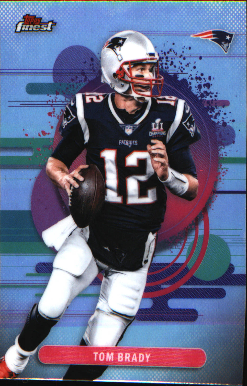 2025 Topps Finest Tom Brady Uncommon Refractor #197 Patriots