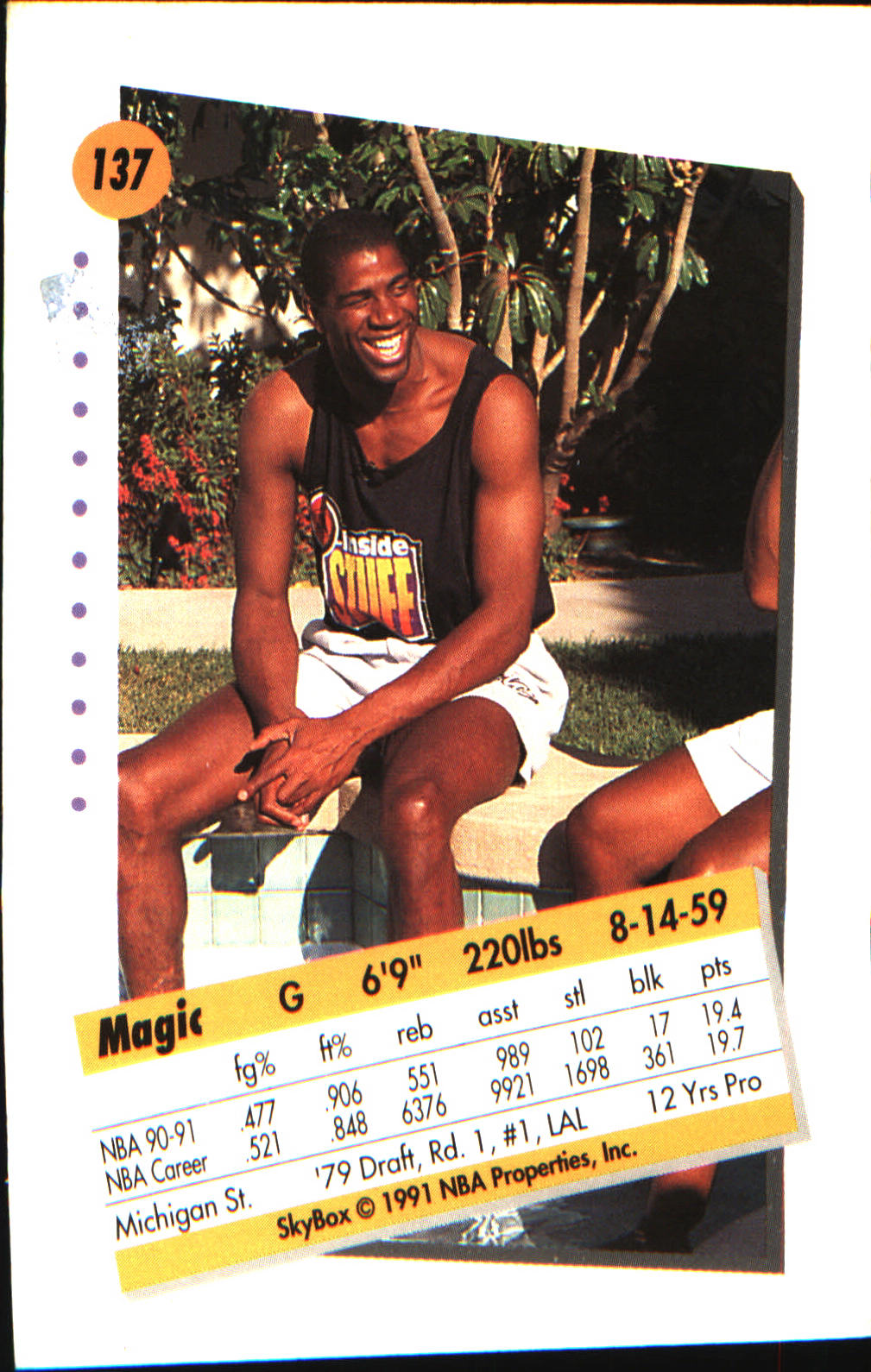 1991-92 SkyBox #137 Magic Johnson