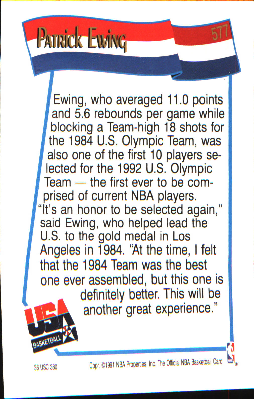 1991-92 Hoops #577 Patrick Ewing