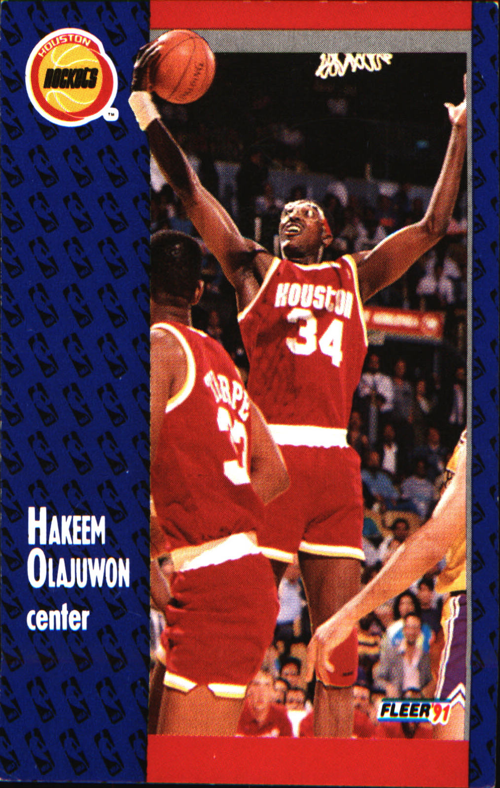 1991-92 Fleer #77 Hakeem Olajuwon