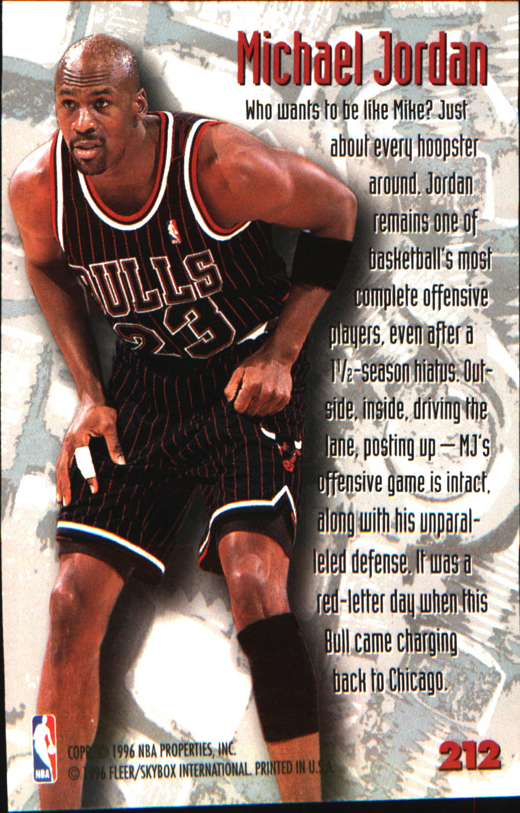 1995-96 Metal #212 Michael Jordan