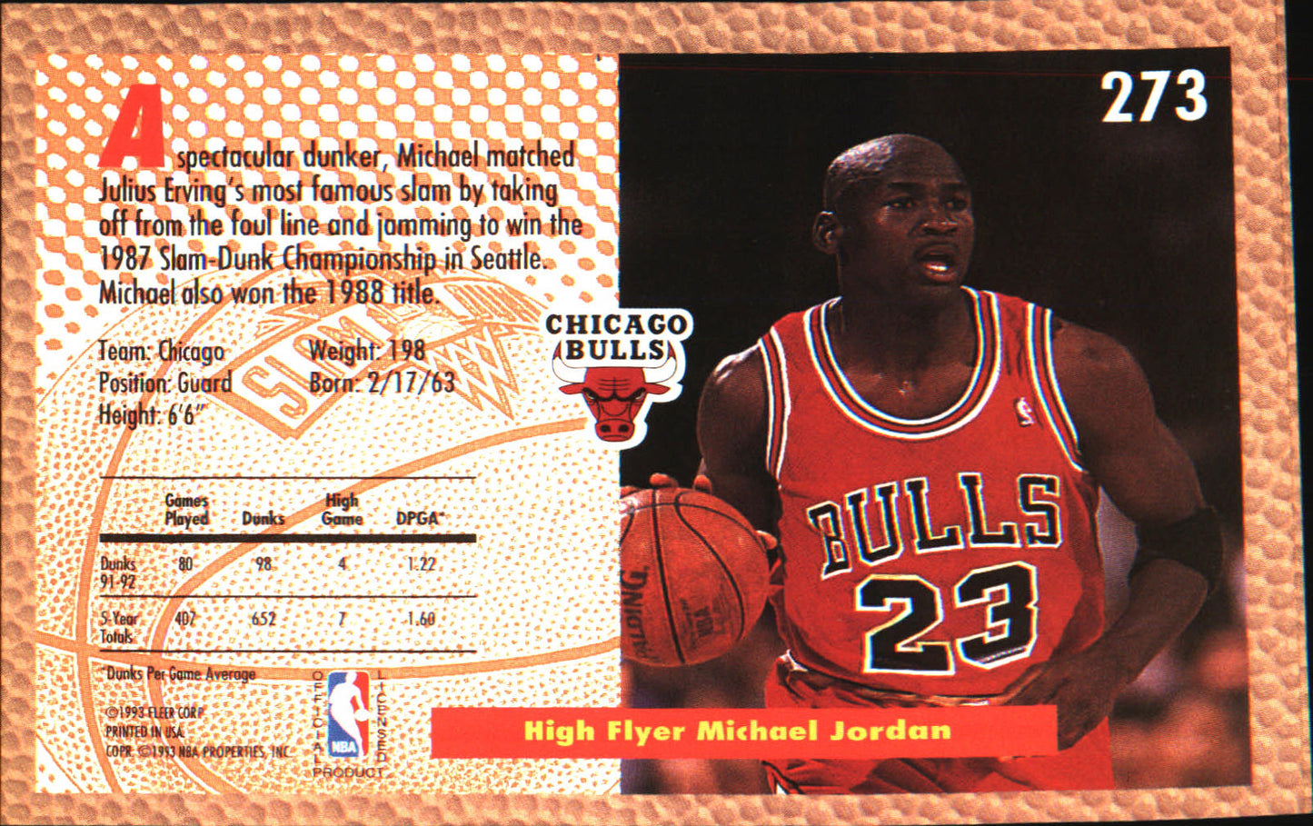1992-93 Fleer #273 Michael Jordan