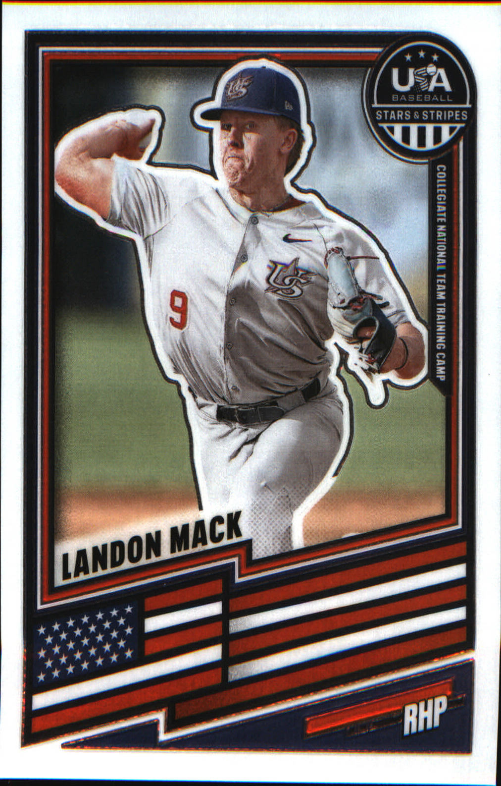 2026 Panini Stars & Stripes Prizm USA Baseball #112 Landon Mack