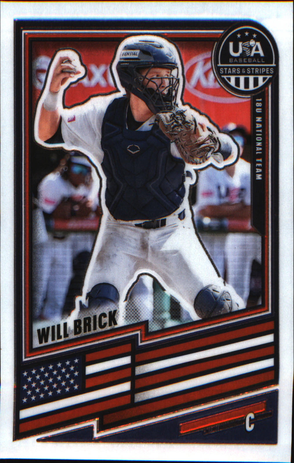 2026 Panini Stars & Stripes Prizm USA Baseball #136 Will Brick