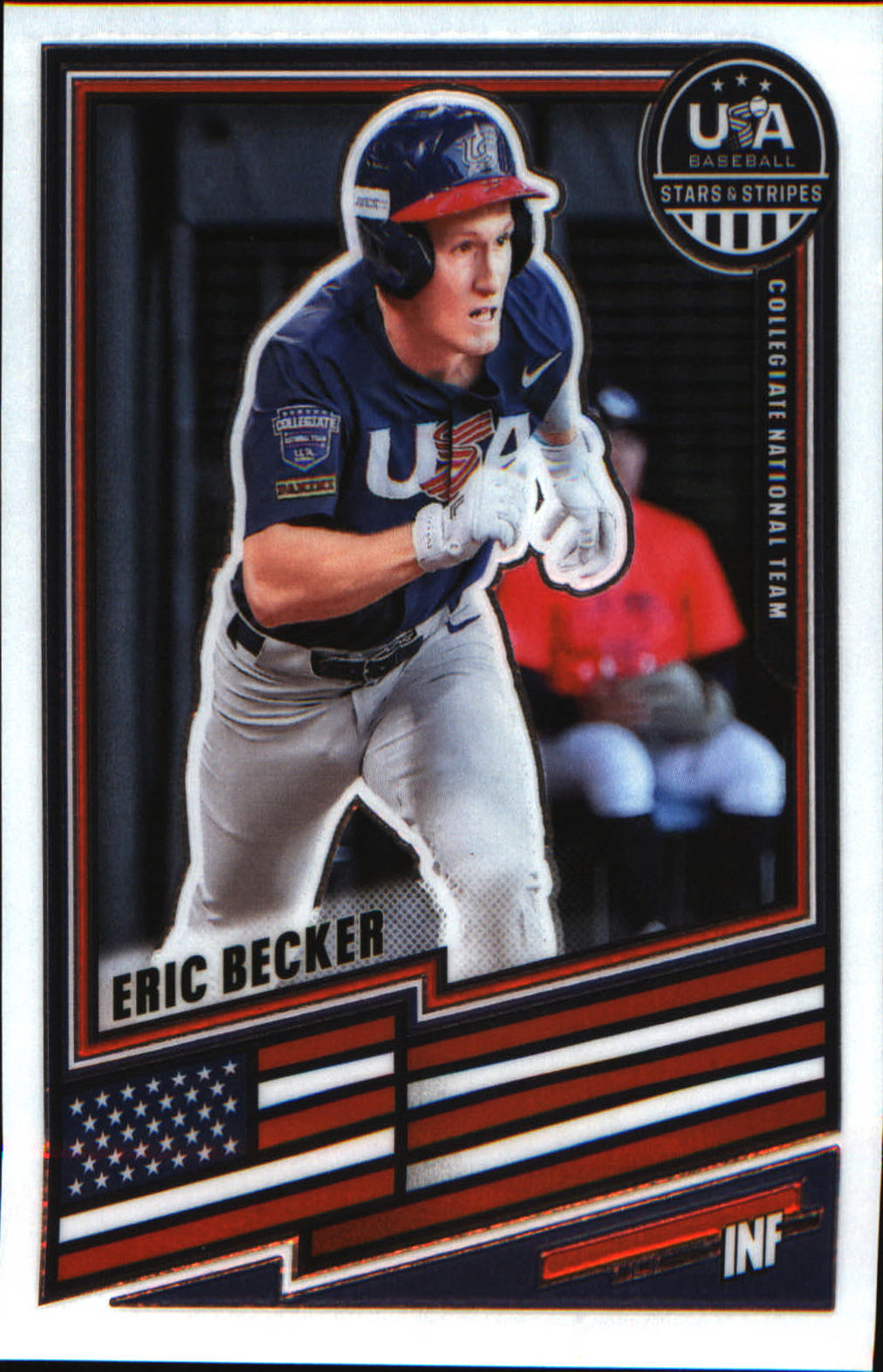 2026 Panini Stars & Stripes Prizm USA Baseball #153 Eric Becker