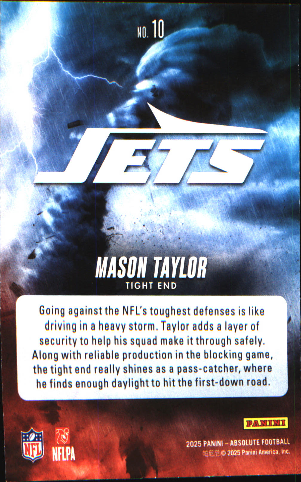 2025 Panini Absolute By Storm #10 Mason Taylor
