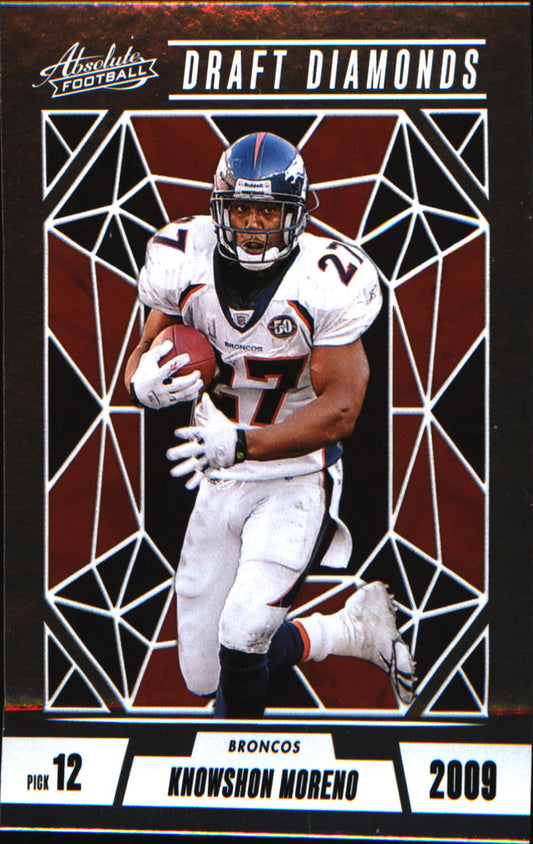 2024 Panini Absolute Draft Diamonds #DD-KMO Knowshon Moreno