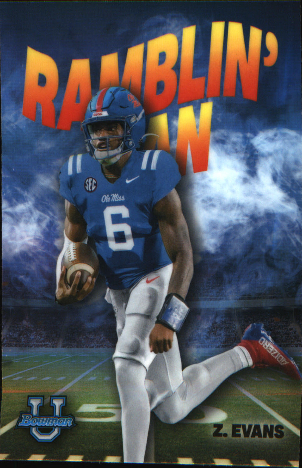 2022 Bowman University Chrome Ramblin' Man #RM-3 Zach Evans