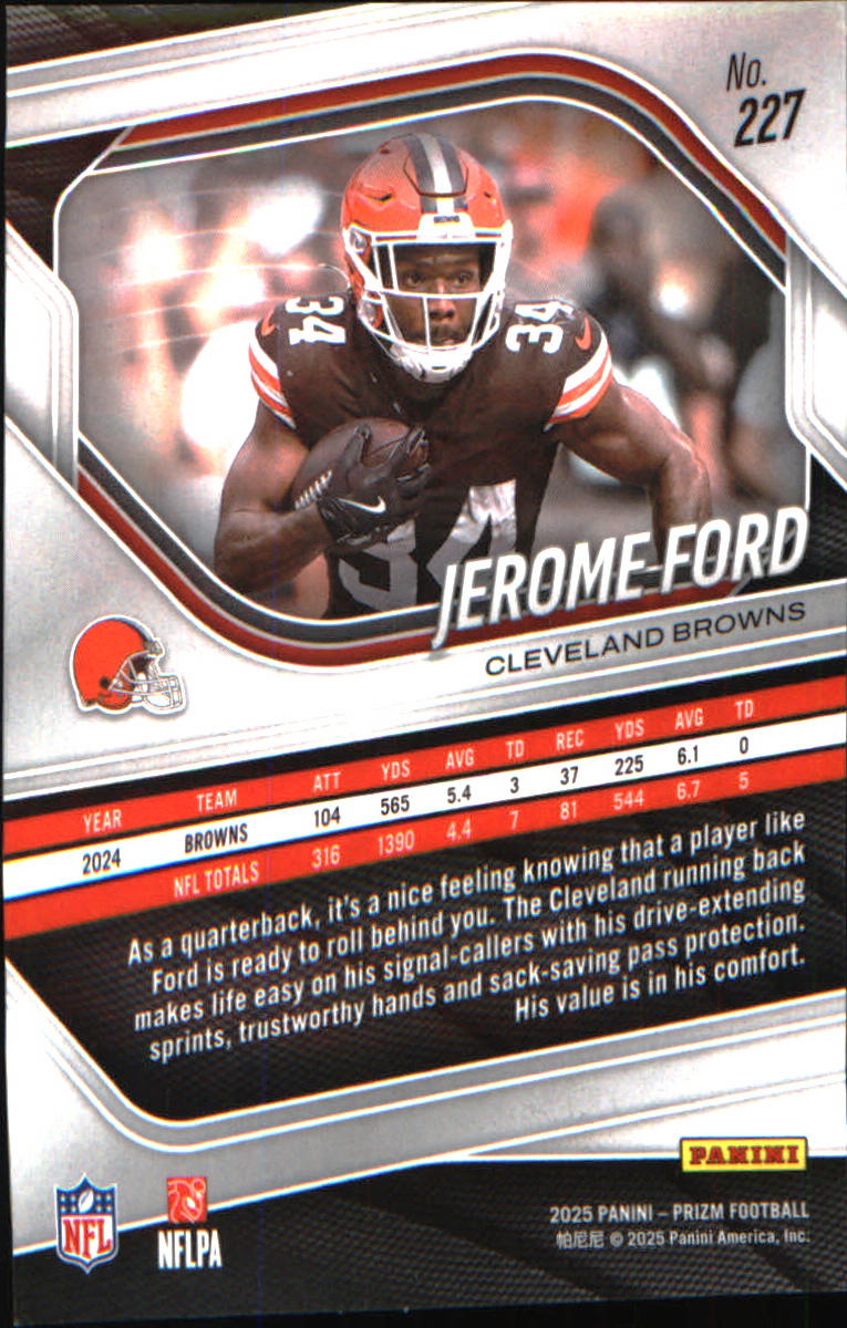 2025 Panini Prizm #227 Jerome Ford