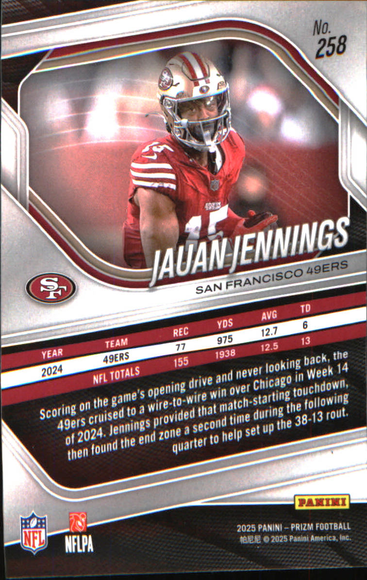 2025 Panini Prizm #258 Jauan Jennings