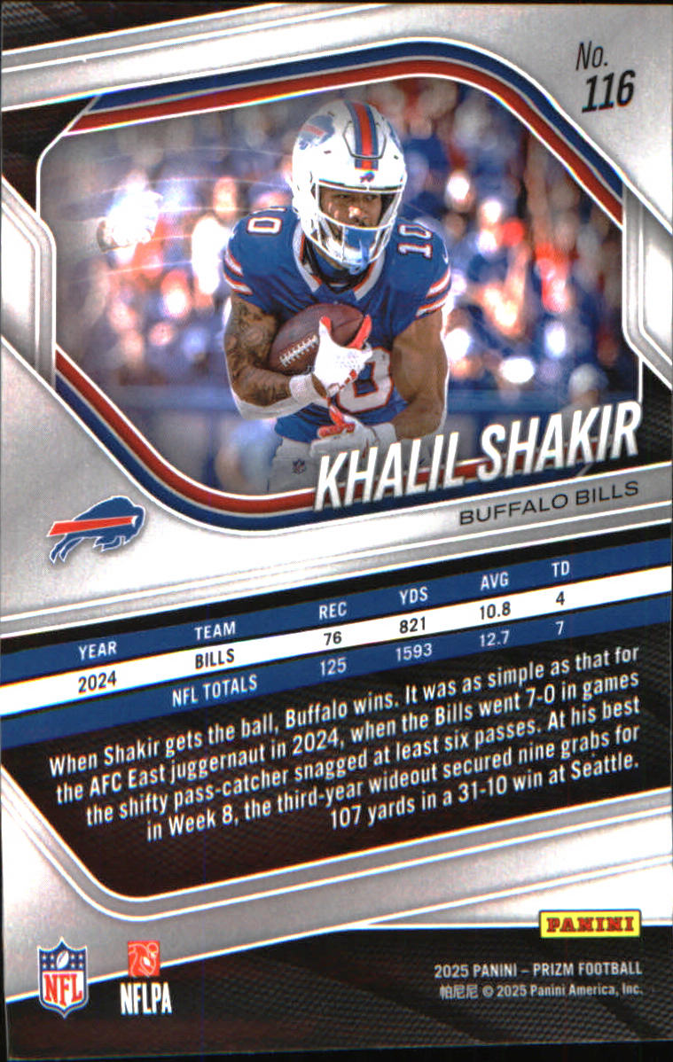 2025 Panini Prizm #116 Khalil Shakir