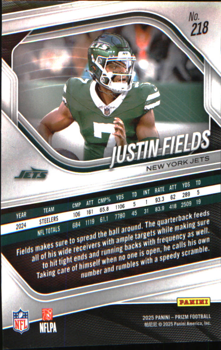 2025 Panini Prizm #218 Justin Fields