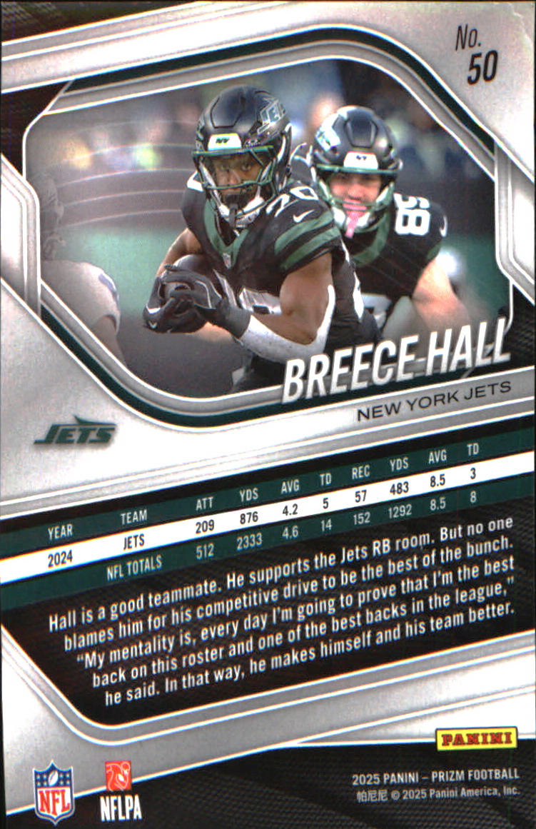 2025 Panini Prizm #50 Breece Hall