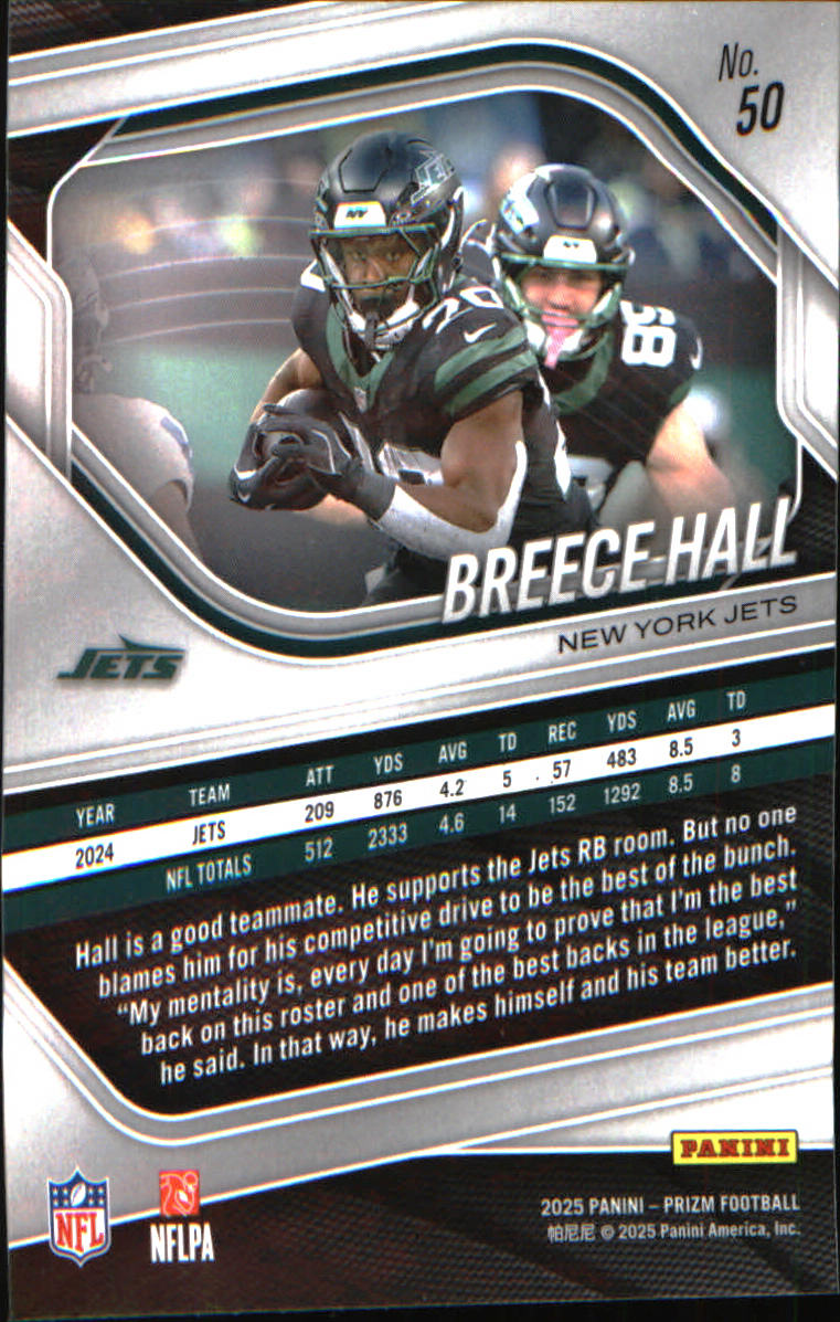 2025 Panini Prizm #50 Breece Hall