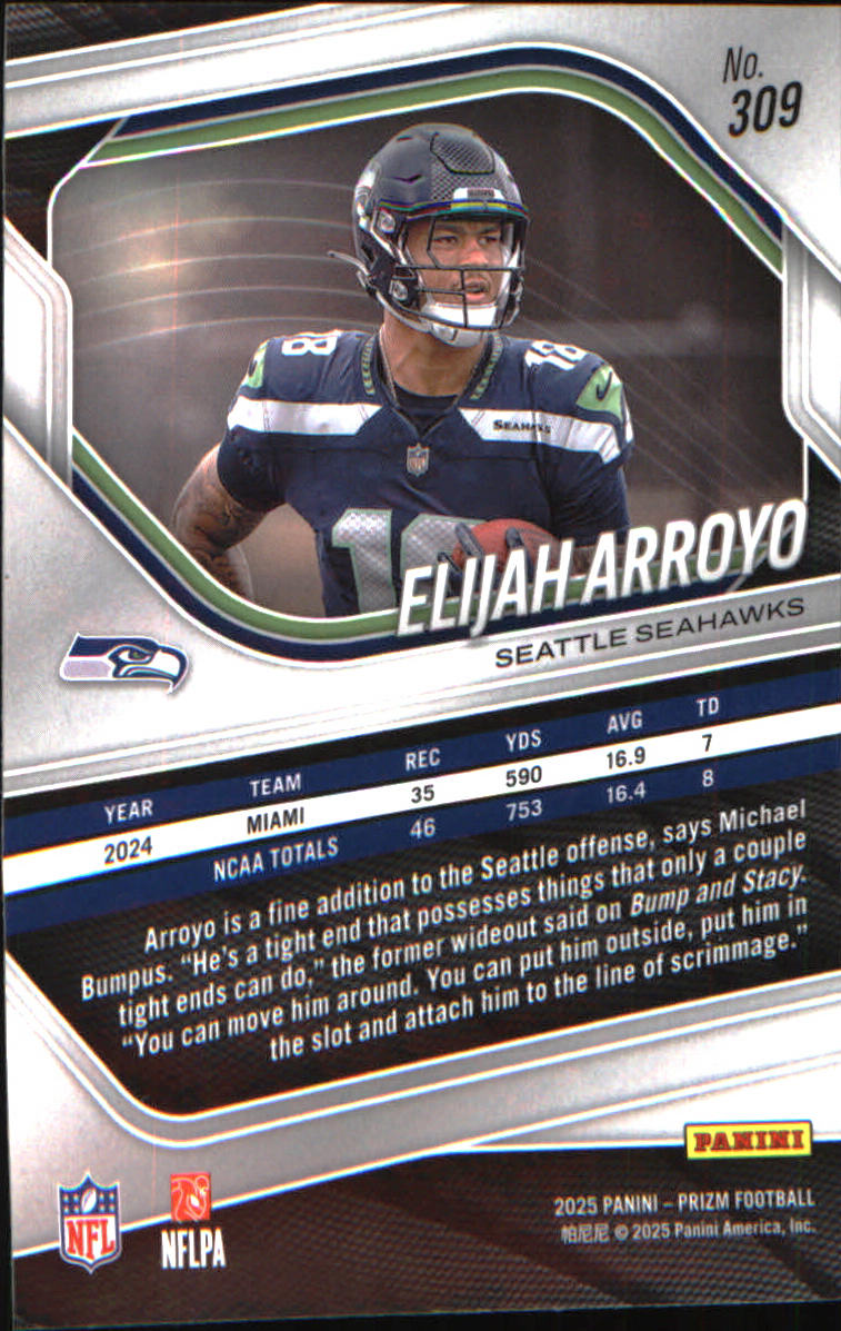 2025 Panini Prizm #309 Elijah Arroyo Rookie Rookie