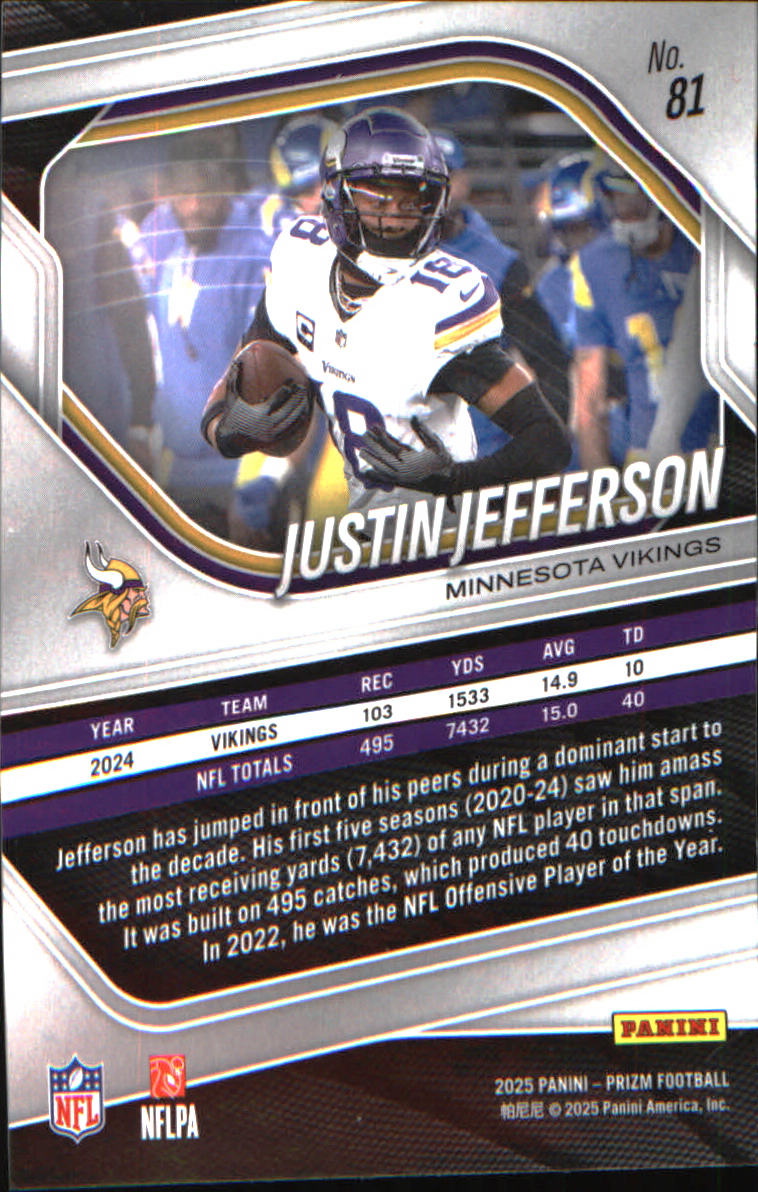 2025 Panini Prizm #81 Justin Jefferson