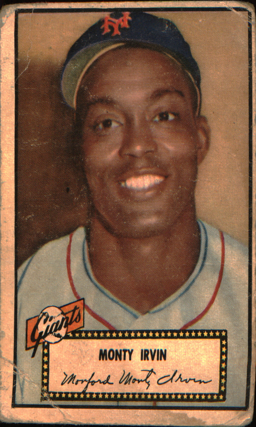 1952 Topps #26 Monte Irvin Black Back