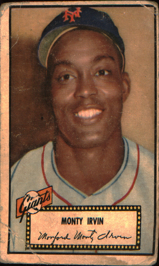 1952 Topps #26 Monte Irvin Black Back