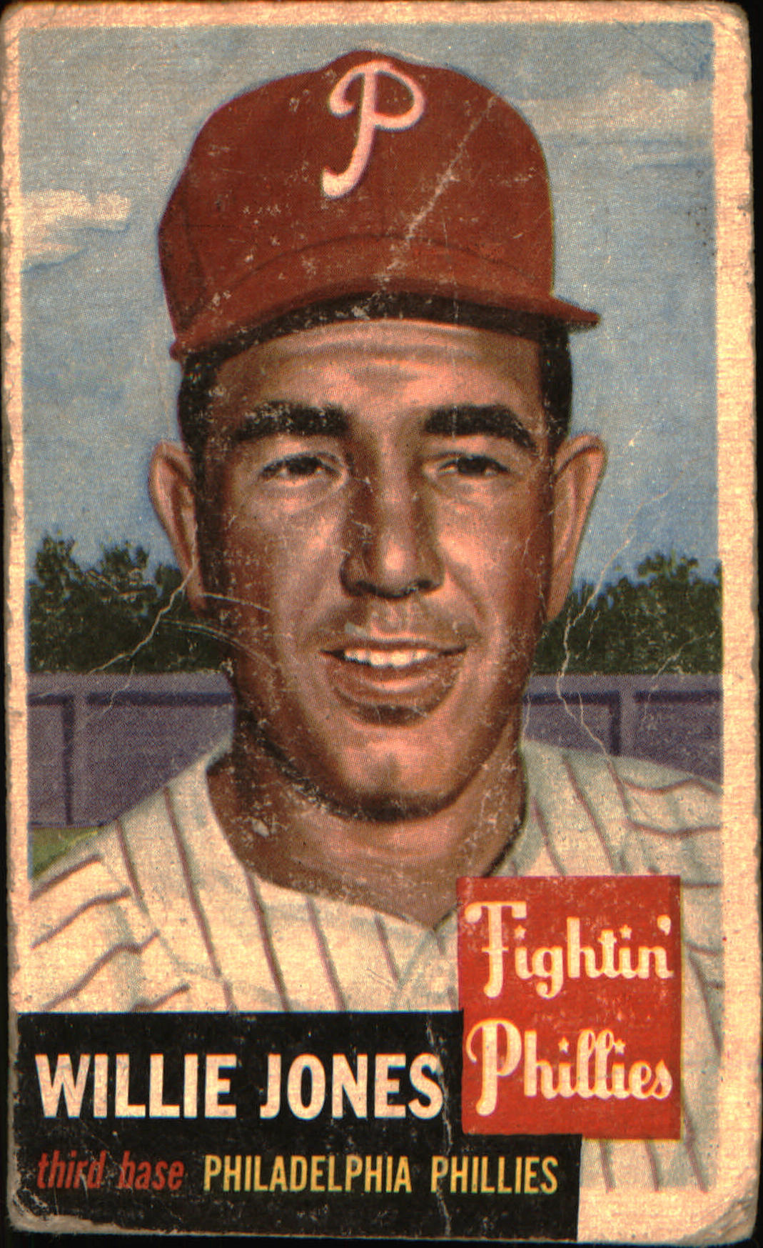 1953 Topps : Bio uses black text #88b Willie Jones