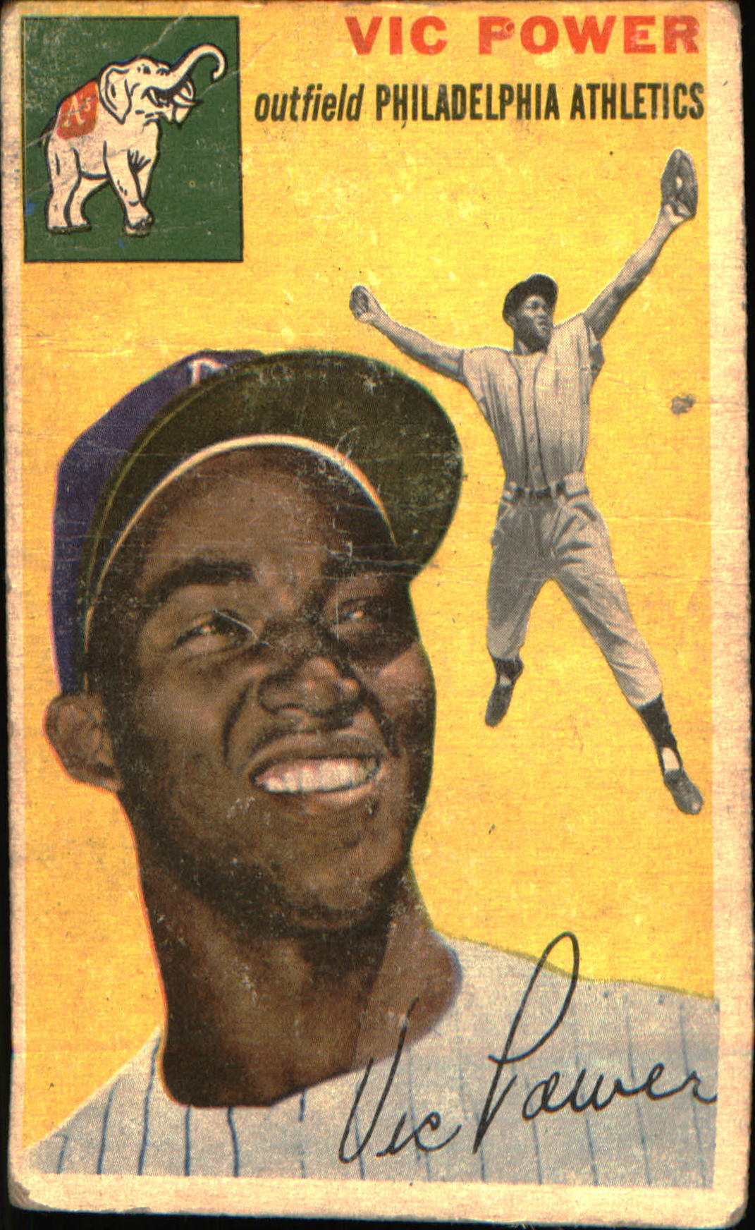 1954 Topps #52 Vic Power Rookie Rookie