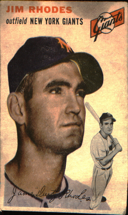 1954 Topps #170 Jim Rhodes Rookie Rookie