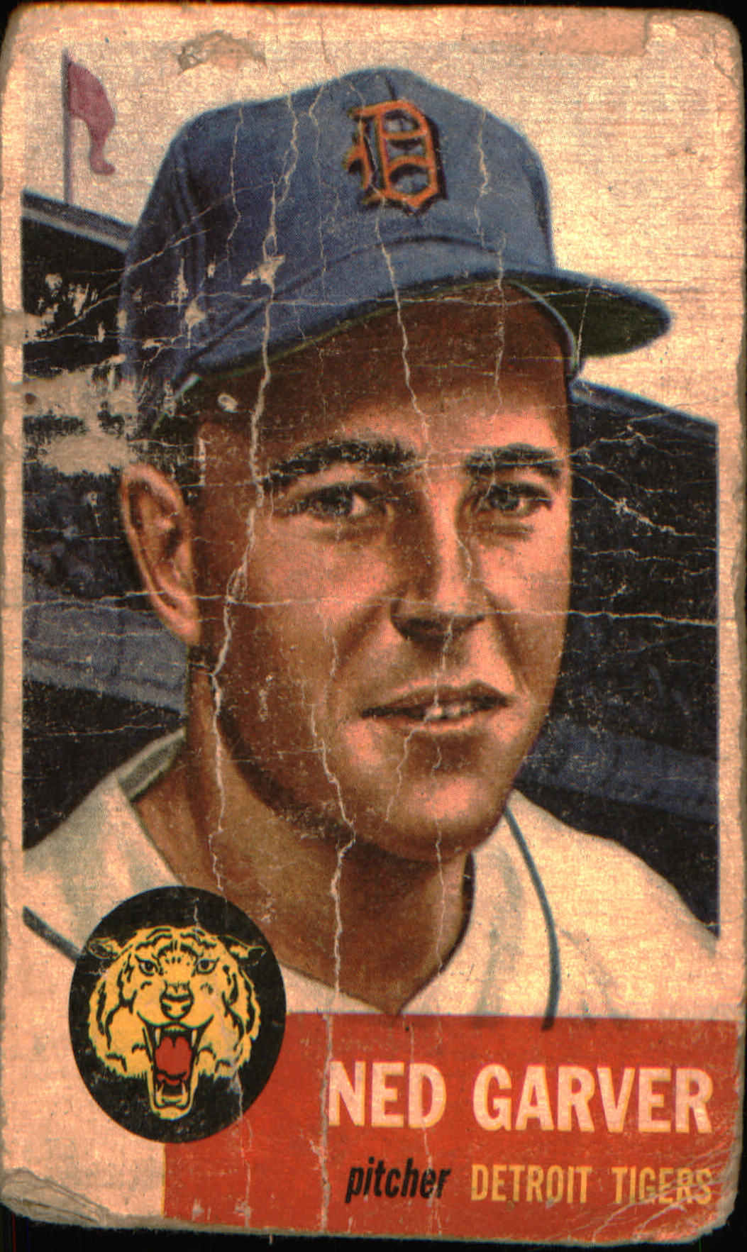 1953 Topps : Bio uses white text #112a Ned Garver