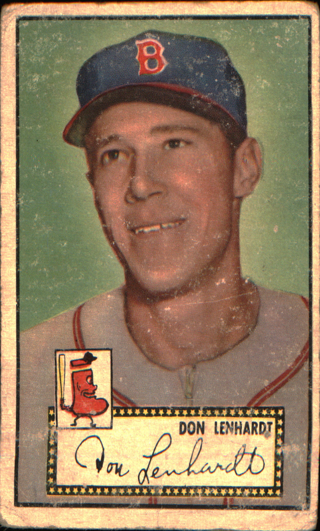 1952 Topps #4b Don Lenhardt - Black Back