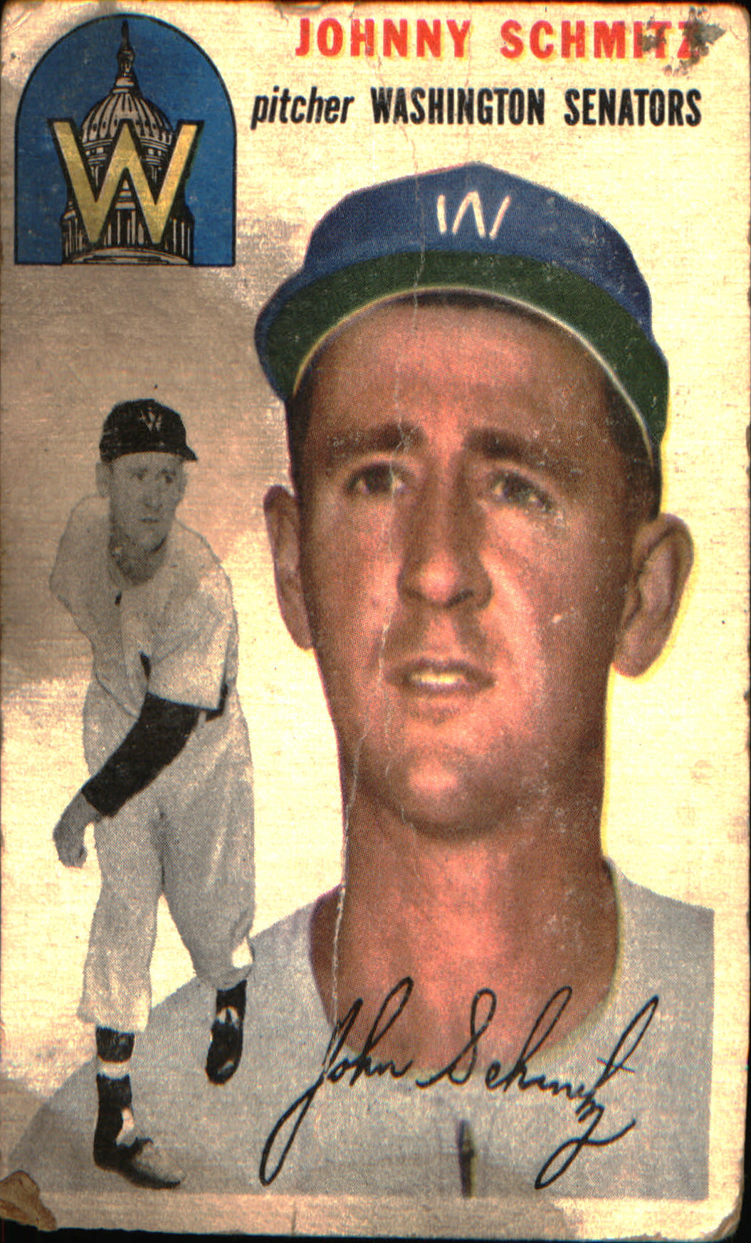 1954 Topps Canadian #33 Johnny Schmitz