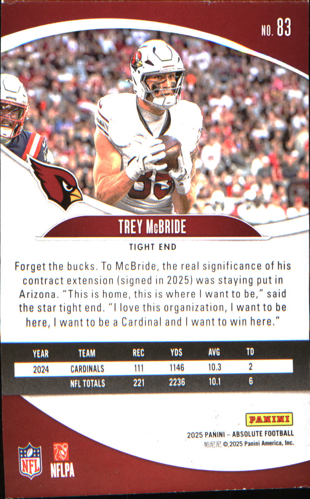 2025 Panini Absolute Countdown Calendar #83 Trey McBride