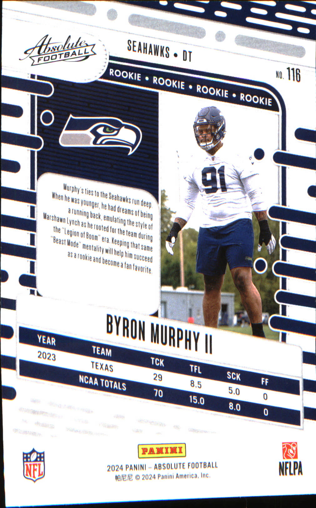 2024 Panini Absolute Retail #116 Byron Murphy II Rookie Rookie