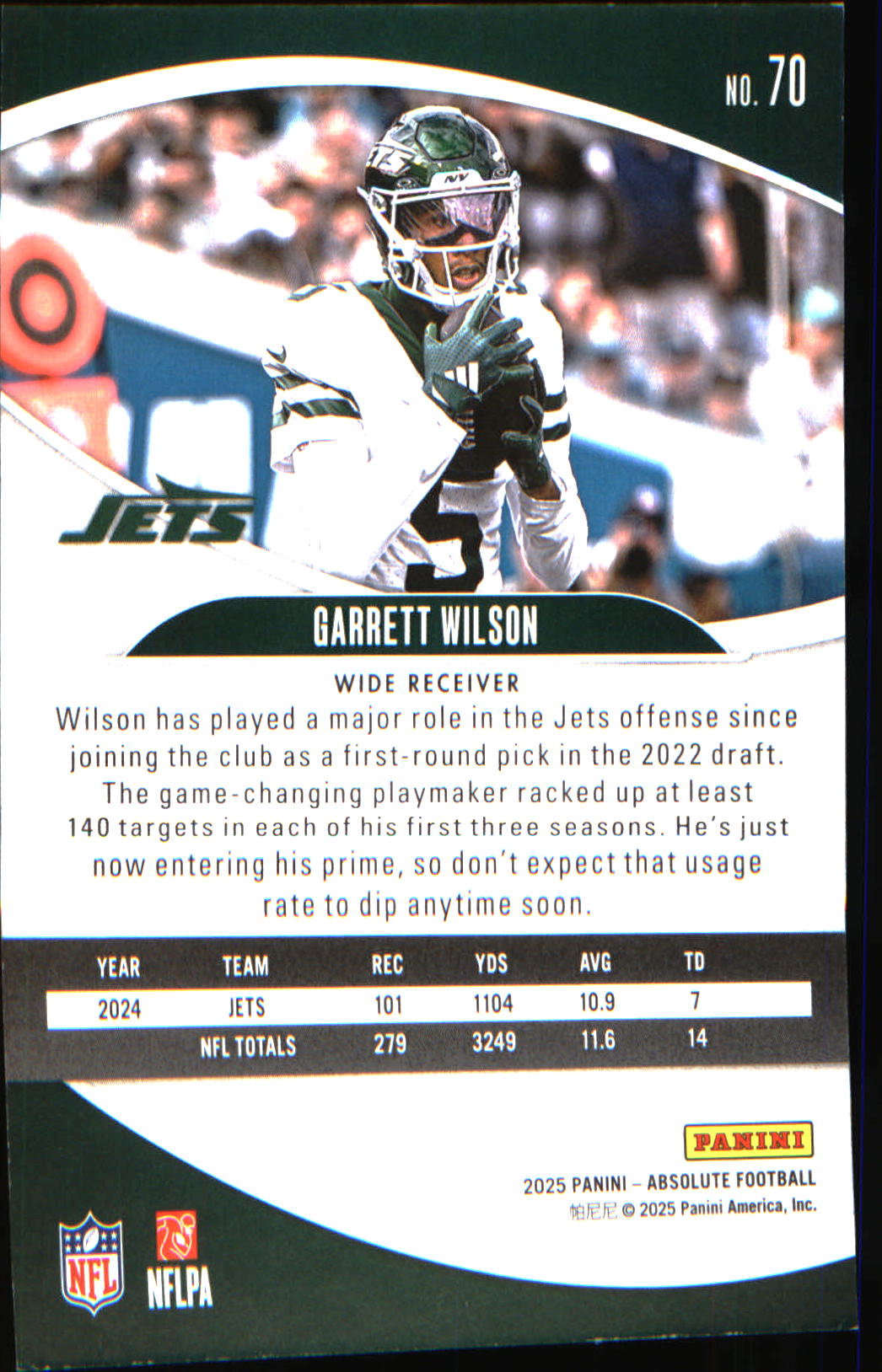 2025 Panini Absolute Retail #70 Garrett Wilson