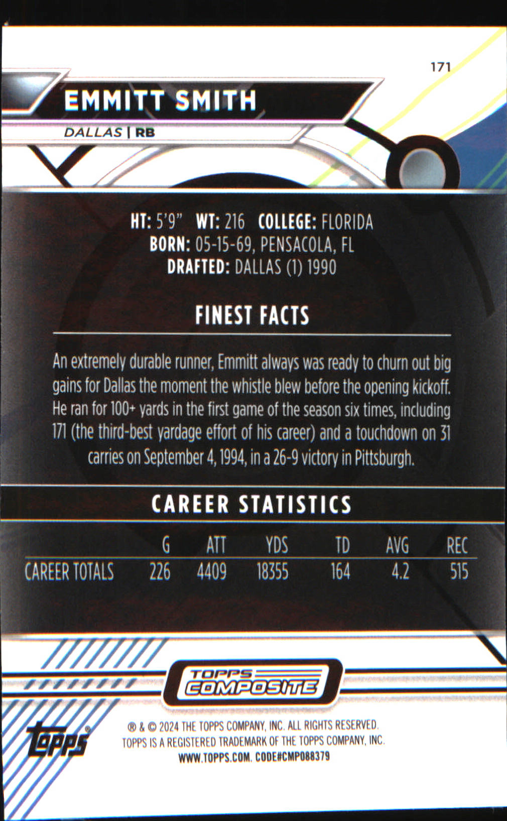 2023 Topps Composite #171 Emmitt Smith