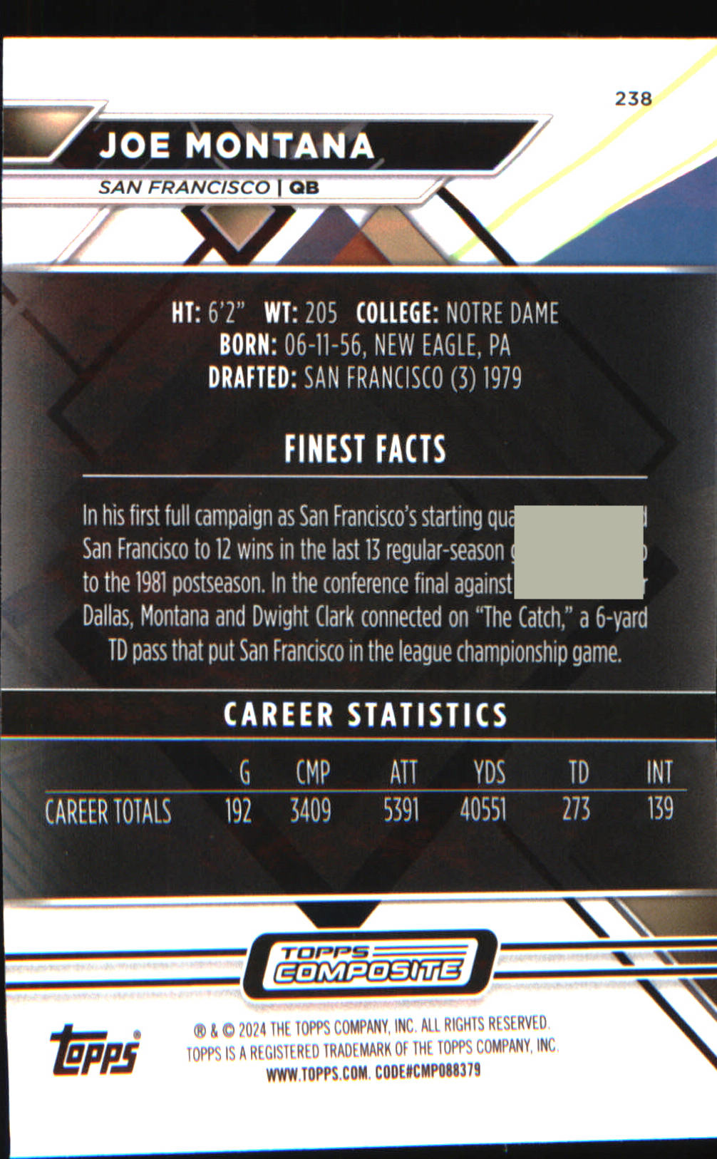 2023 Topps Composite #238 Joe Montana