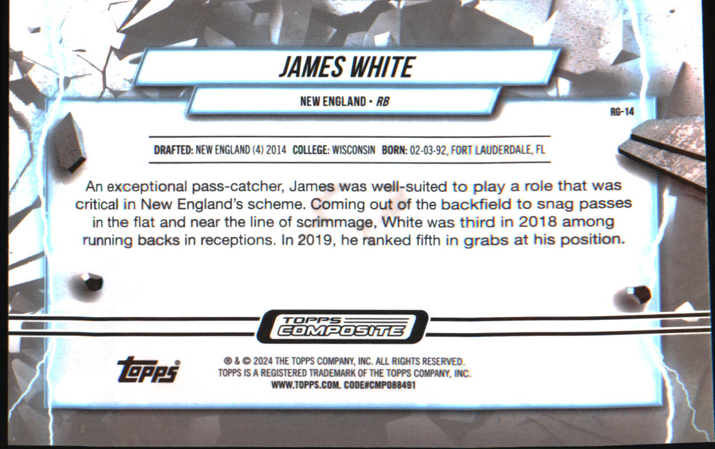 2023 Topps Composite Resurgence Grounded #RG-14 James White