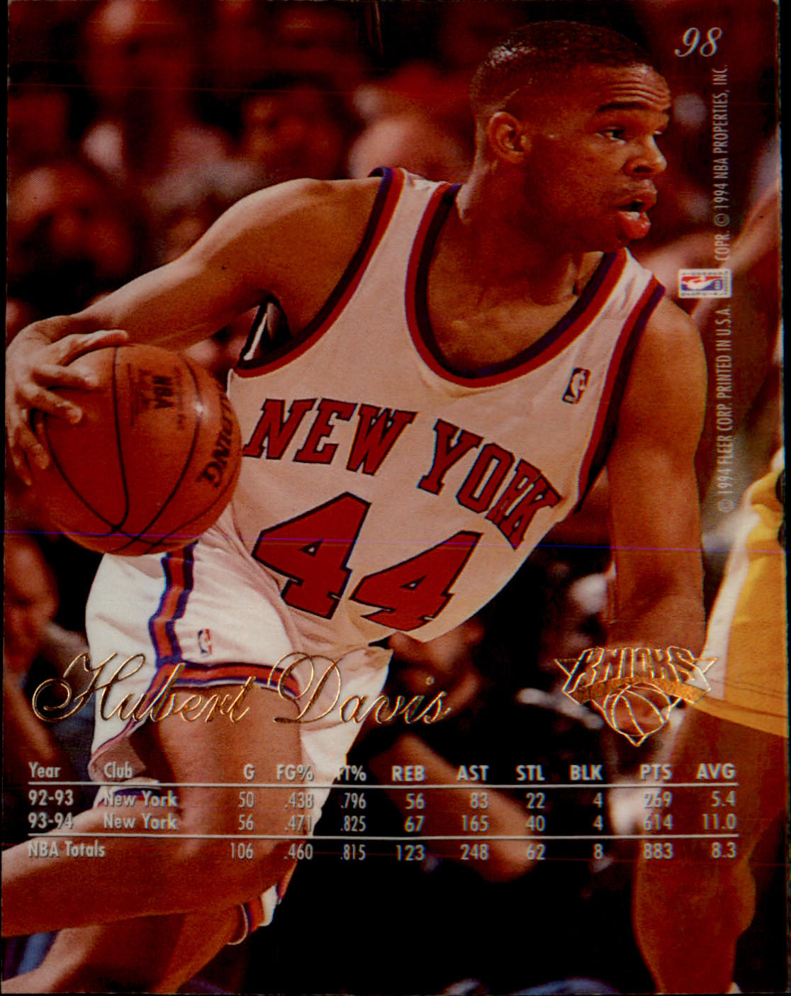 1994-95 Flair #98 Hubert Davis