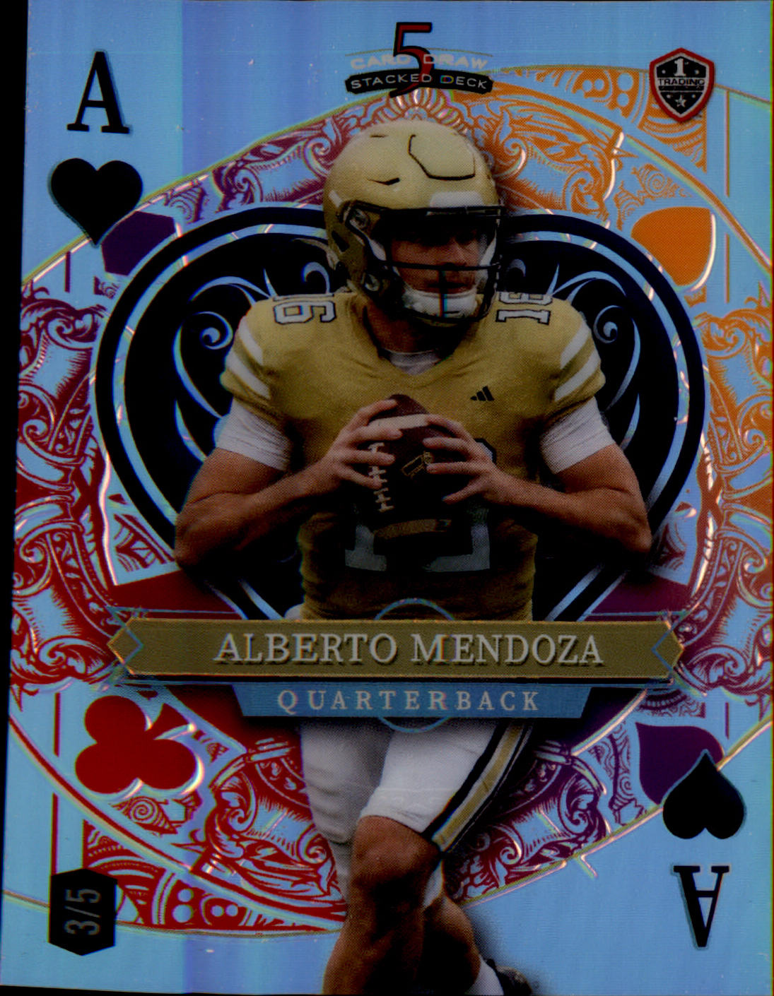 2026 Wild Card 5 Card Draw Stacked Deck  - #SDJH-AMN Alberto Mendoza SN #3/5