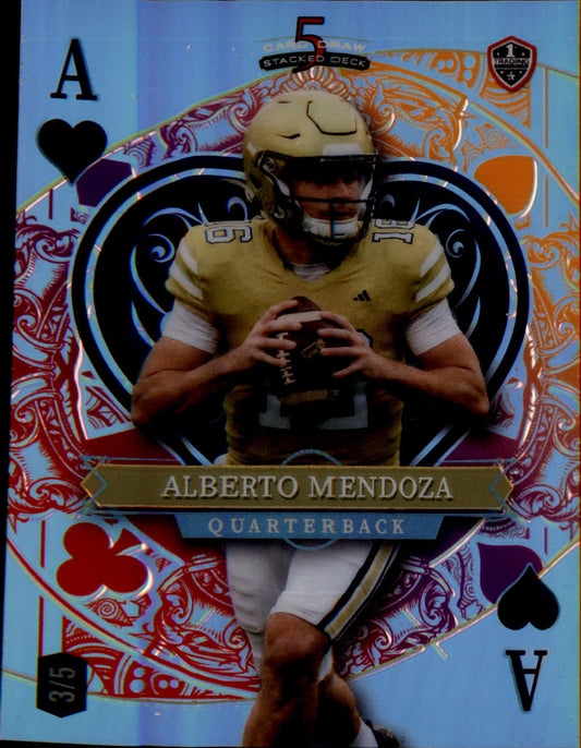 2026 Wild Card 5 Card Draw Stacked Deck  - #SDJH-AMN Alberto Mendoza SN #3/5