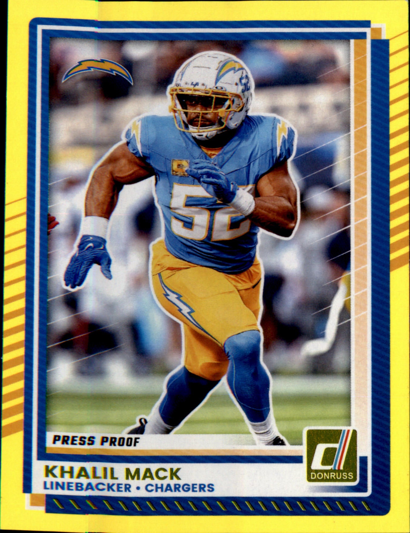2025 Donruss Press Proofs Yellow #88 Khalil Mack