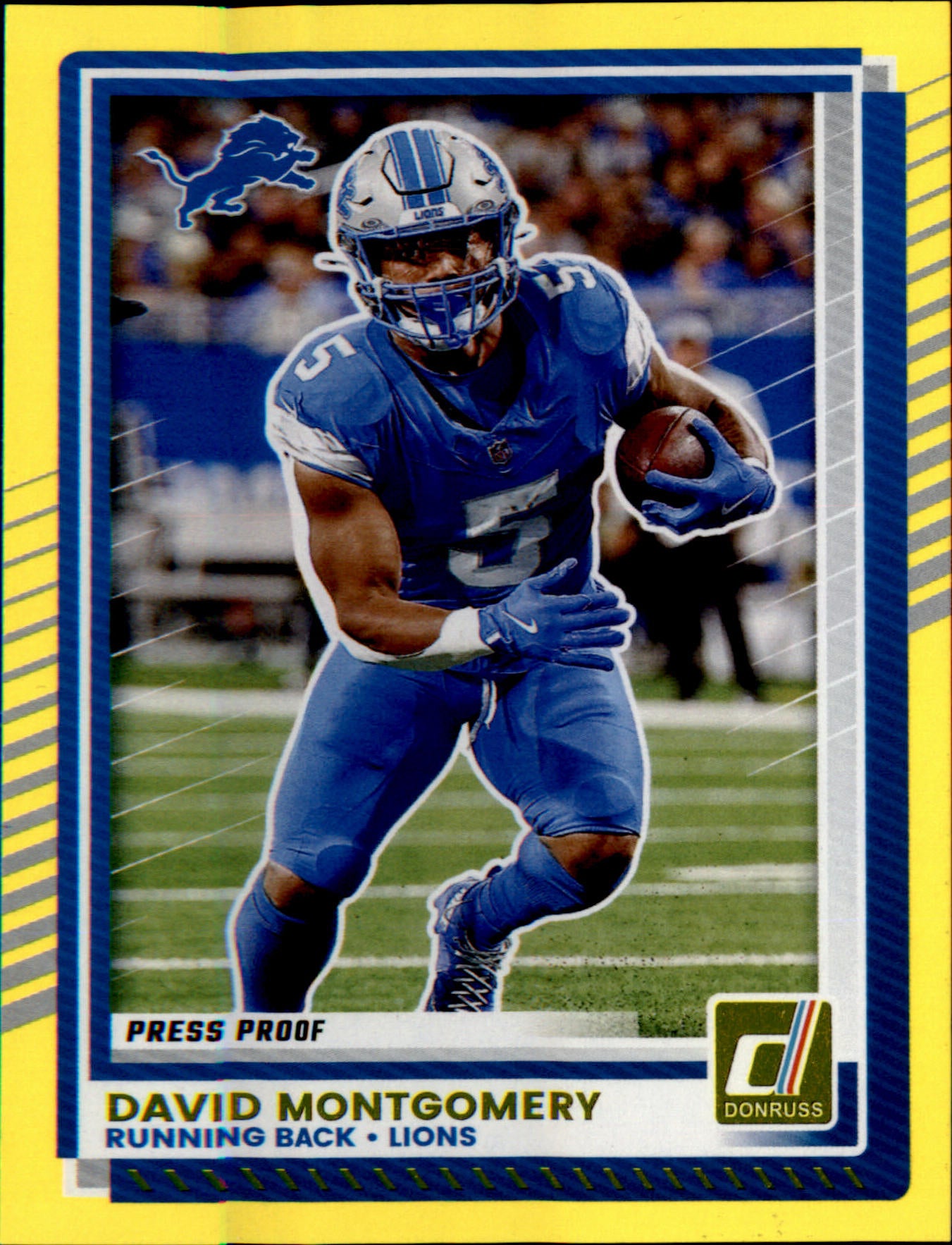 2025 Donruss Press Proofs Yellow #159 David Montgomery