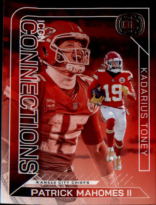 Patrick Mahomes Kadarius Toney #IC-13 2025 Panini Icon Collection Mahomes Chiefs
